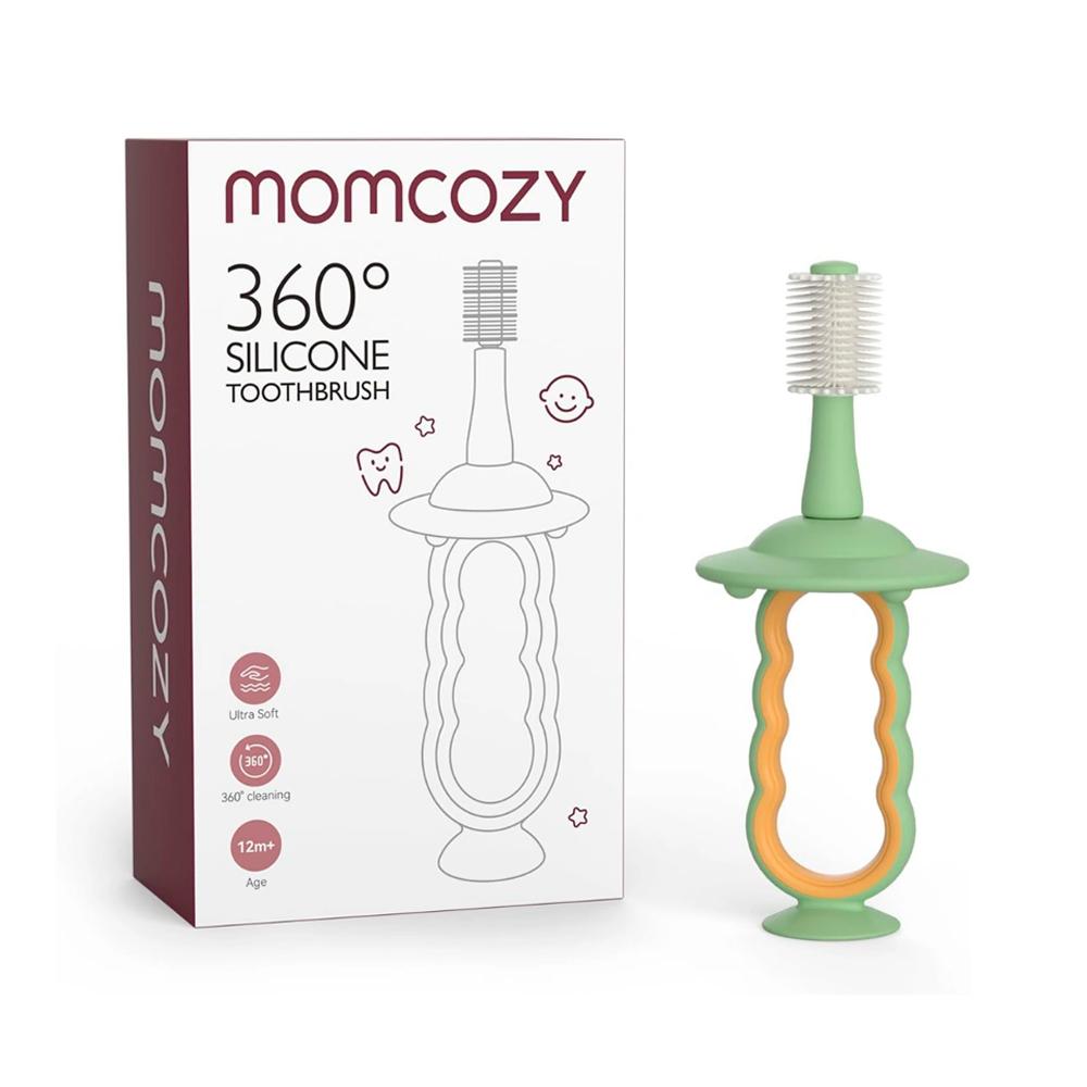 Momcozy TB002 детская силиконовая зубная щетка 360° с ограничителем Momcozy TB002 детская силиконовая зубная щетка 360° с ограничителем
