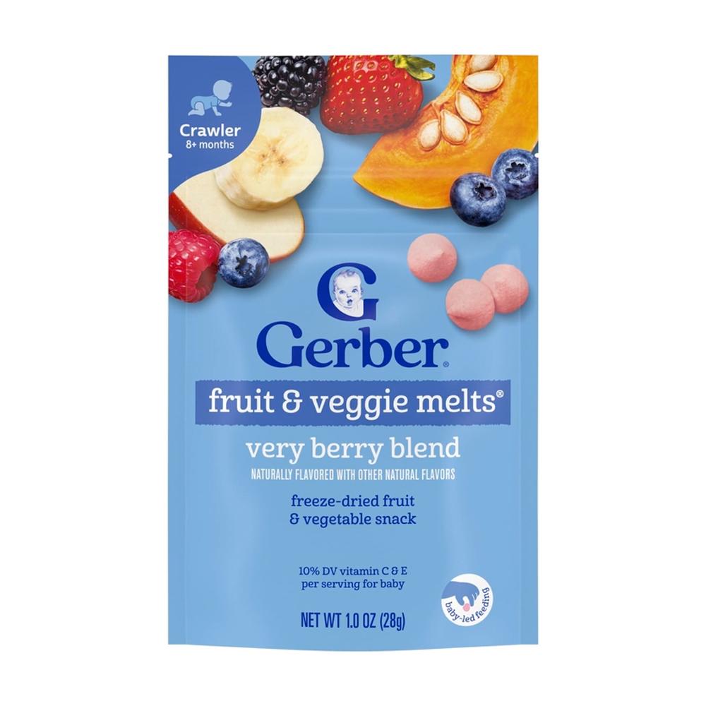 Сублимированная закуска Gerber Fruit Veggie Melts 8м+ 28гр