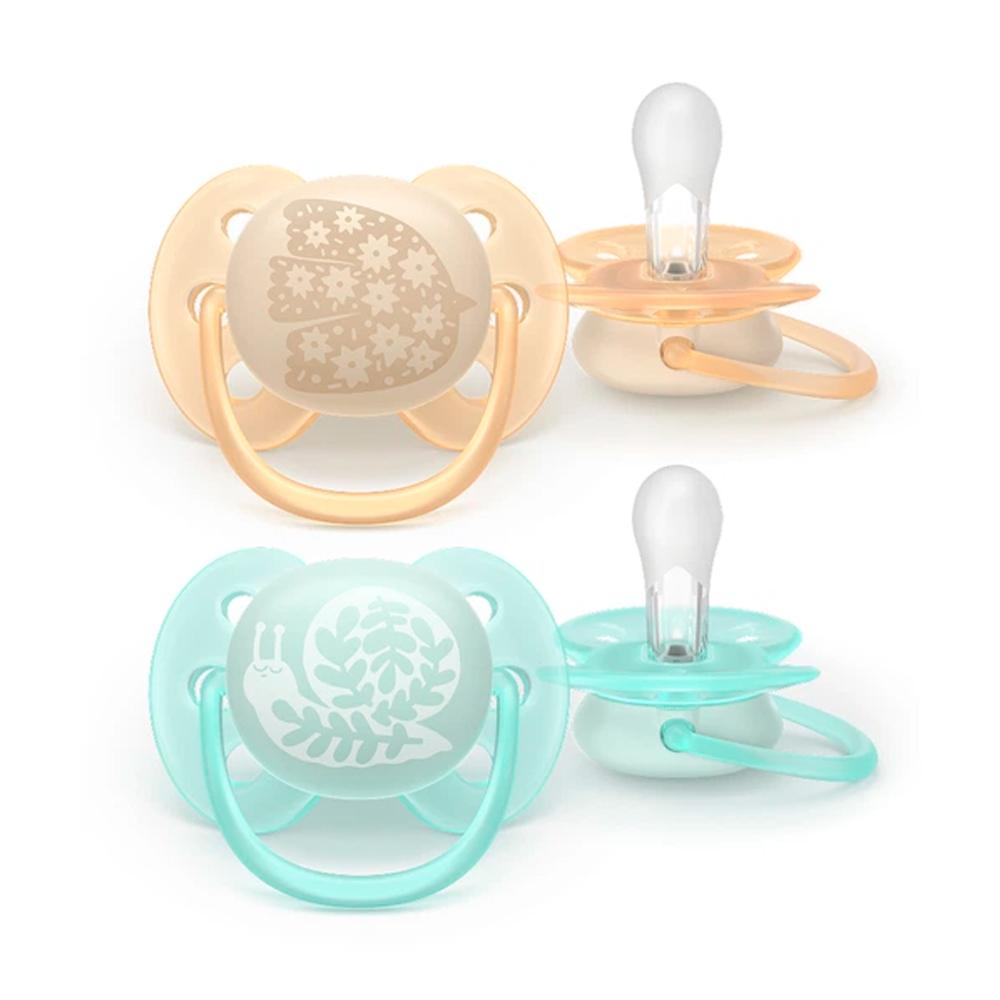 Силиконовая пустышка Philips Avent Ultrasoft deco 0-6м 2шт