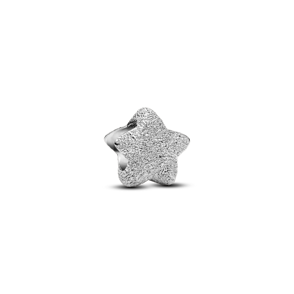 Textured star sterling silver mini charm Textured star sterling silver mini charm