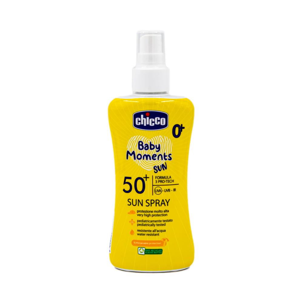 Солнцезащитное молочко-спрей Chicco Baby Moments SUN SPF50 150 мл