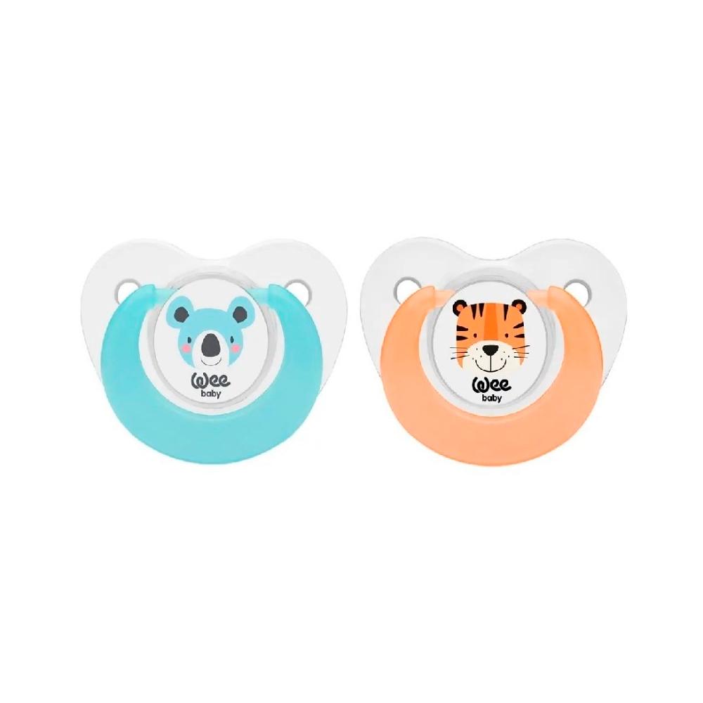 Пустышка Wee Baby Fun Animals 320 ортодонтическая 6м+ 2 шт