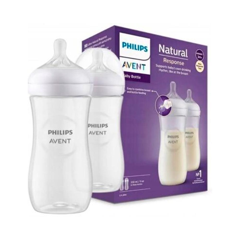 Philips AVENT Бутылочка для кормления Natural Response, 330 мл, пластик (уп.2 шт.) Philips AVENT Бутылочка для кормления Natural Response, 330 мл, пластик (уп.2 шт.)