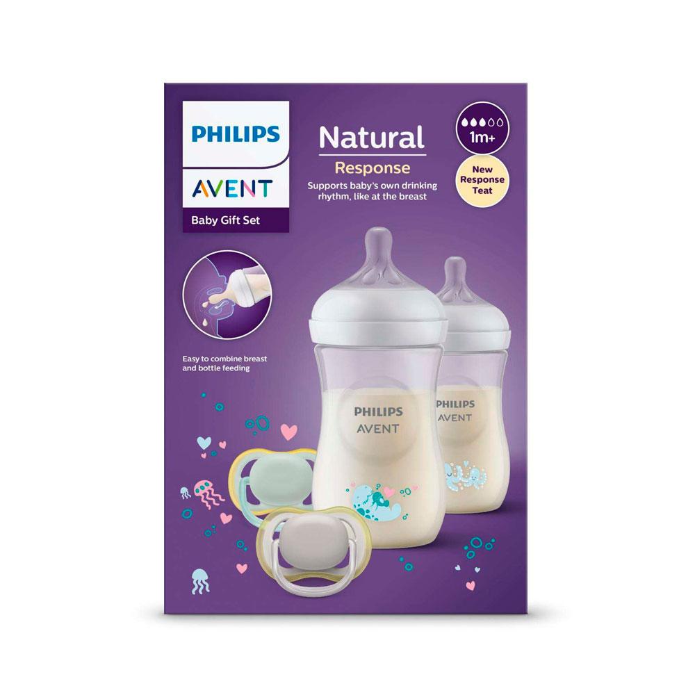 Набор для новорожденных набор бутылочек Philips Avent Natural Response 1м+