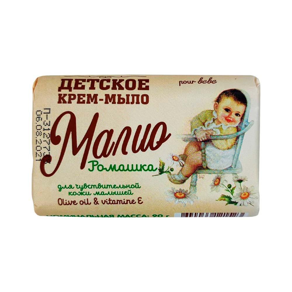 Крем-мыло туалетное твердое детское "Малио" с ромашкой 90 г