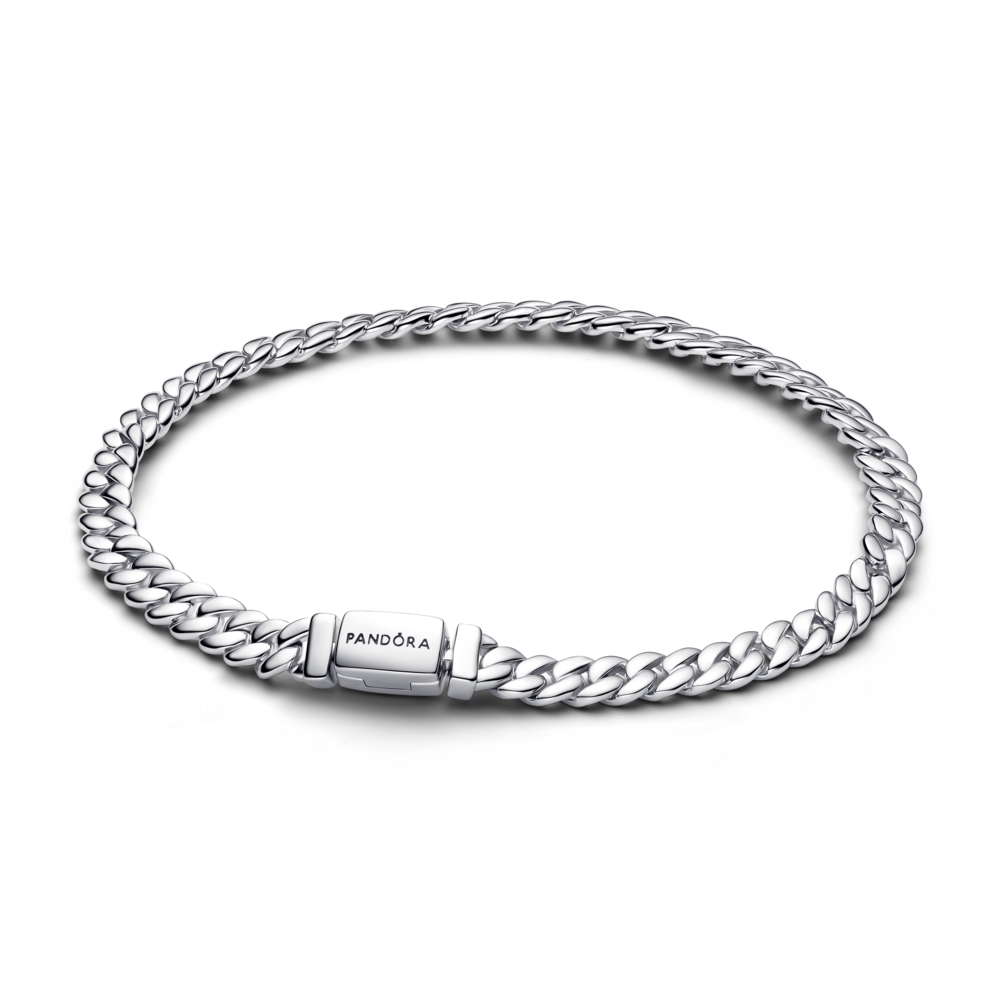 Cuban chain sterling silver bracelet