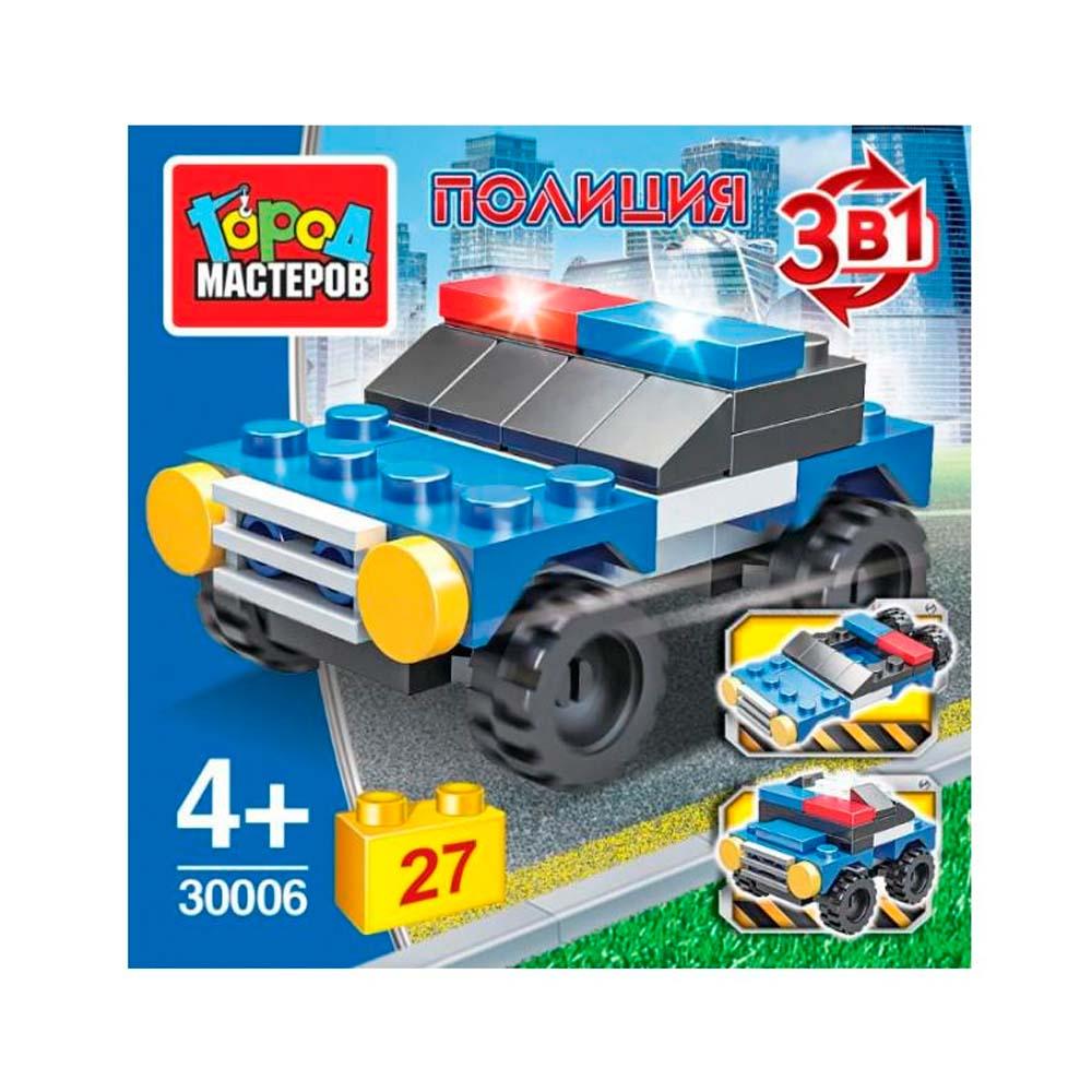 Конструктор полицейская машина 3в1 Город мастеров