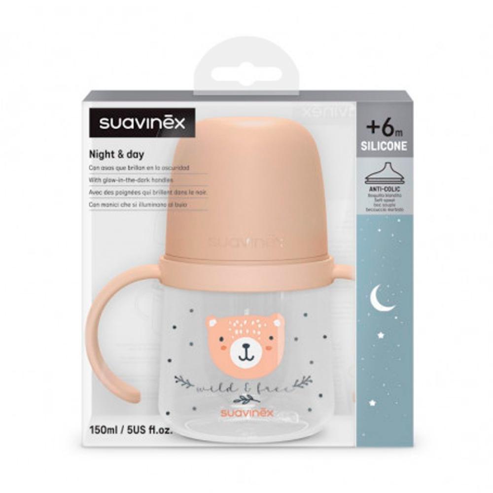 Поильник Suavinex ночной Wild бежевый 6м+