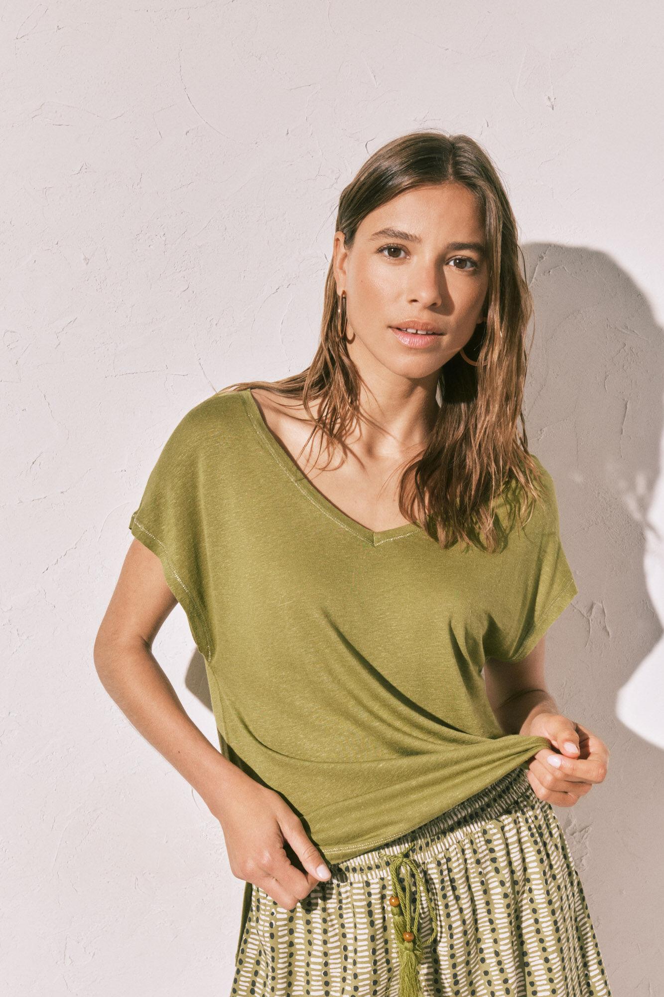 MMT LINEN TEE GREEN
