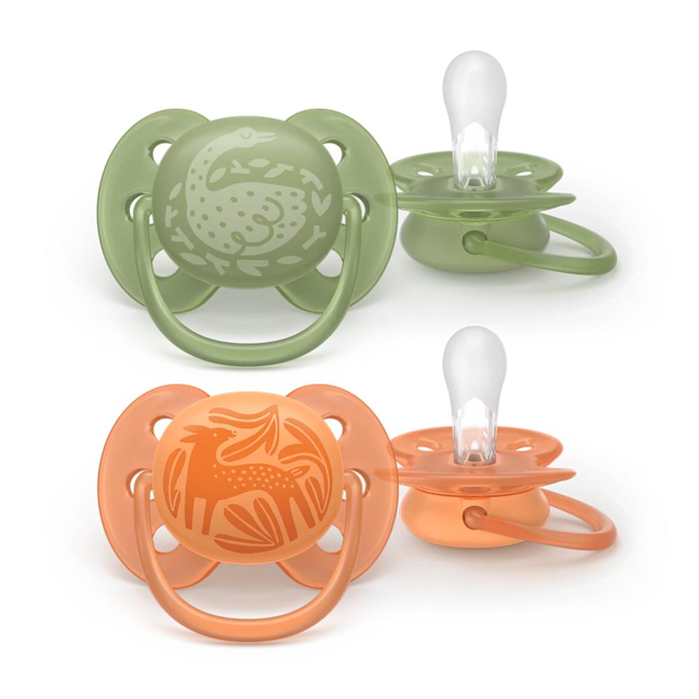 Силиконовая пустышка Philips AVENT ultrasoft deco neutral 18м+ 2 шт