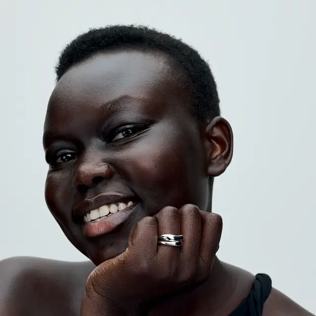 Комплект колец из стерлингового серебра