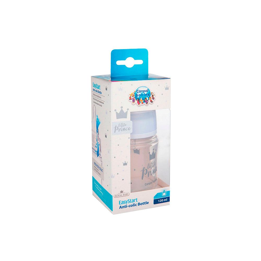Бутылочка Canpol EasyStart Royal Baby голубая 120 мл