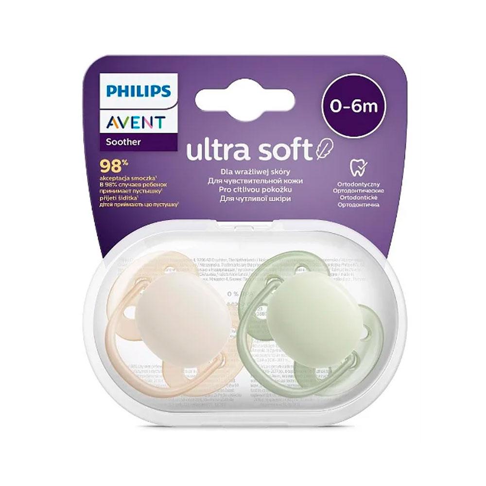 Пустышка Philips Avent Ultra soft Premium Neutral 0-6м+ 2 шт