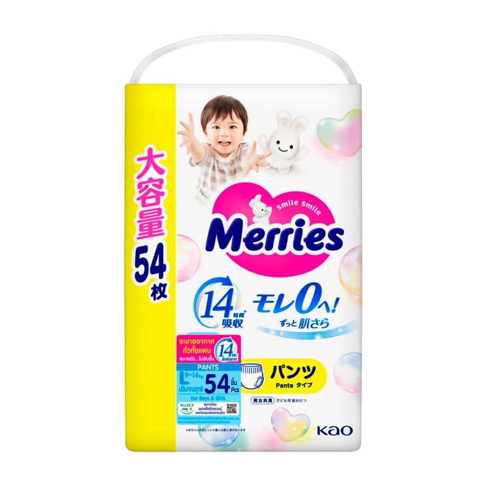 Трусики-подгузники Merries размер L 9-14 кг 54 шт
