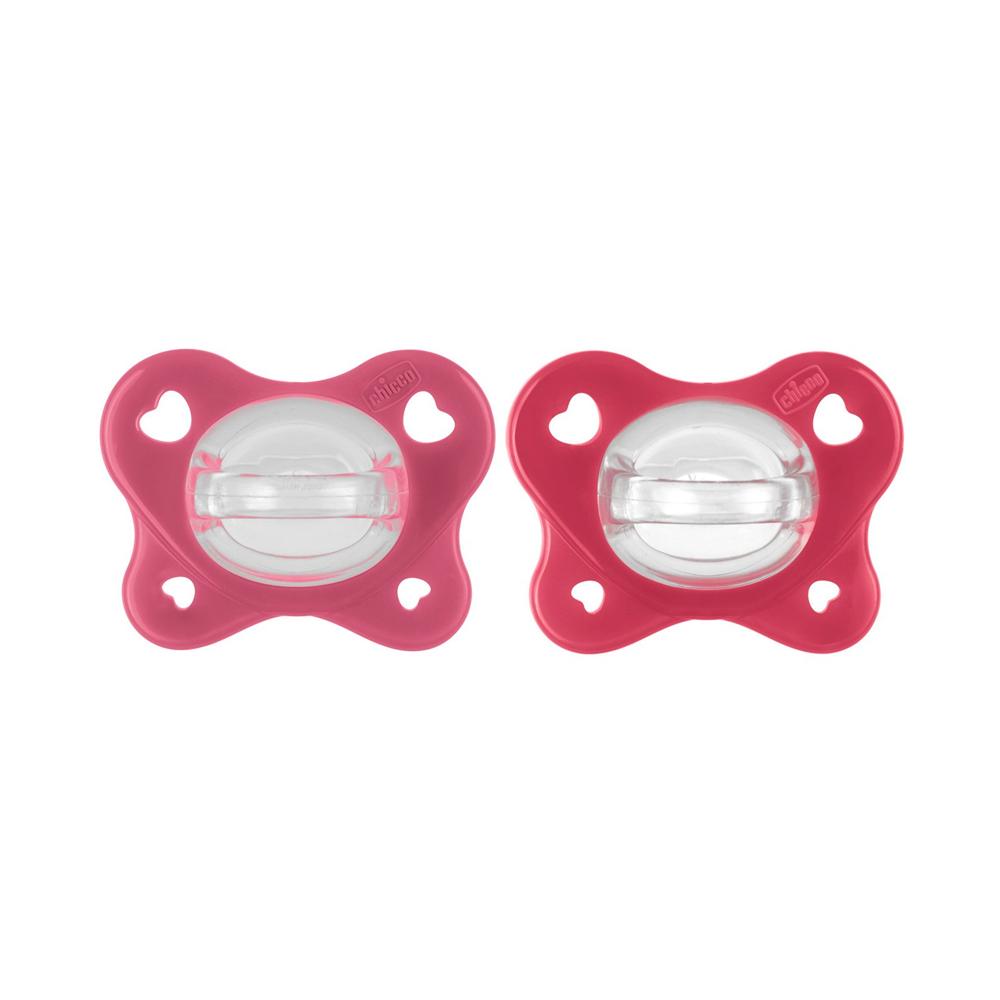 Пустышка Chicco PhysioForma Dual Soft силиконовая розовая 16-36м 2 шт