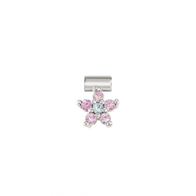 SEIMIA ed, FLORA in 925 sterling silver and cz (FLOWERS) (006_PINK)