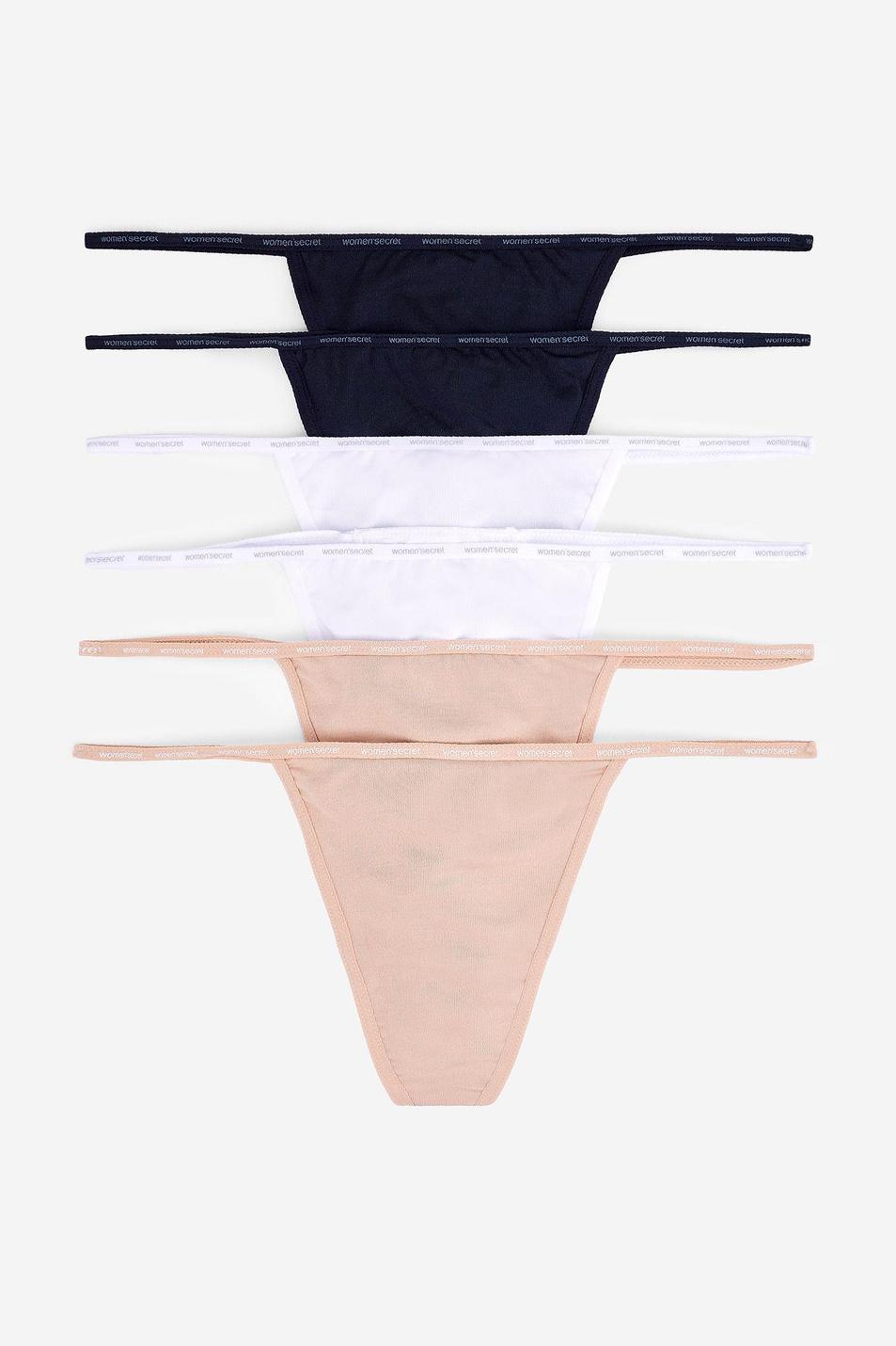 ES SIDE STRING THONG PACK 6 MICROFIBRE