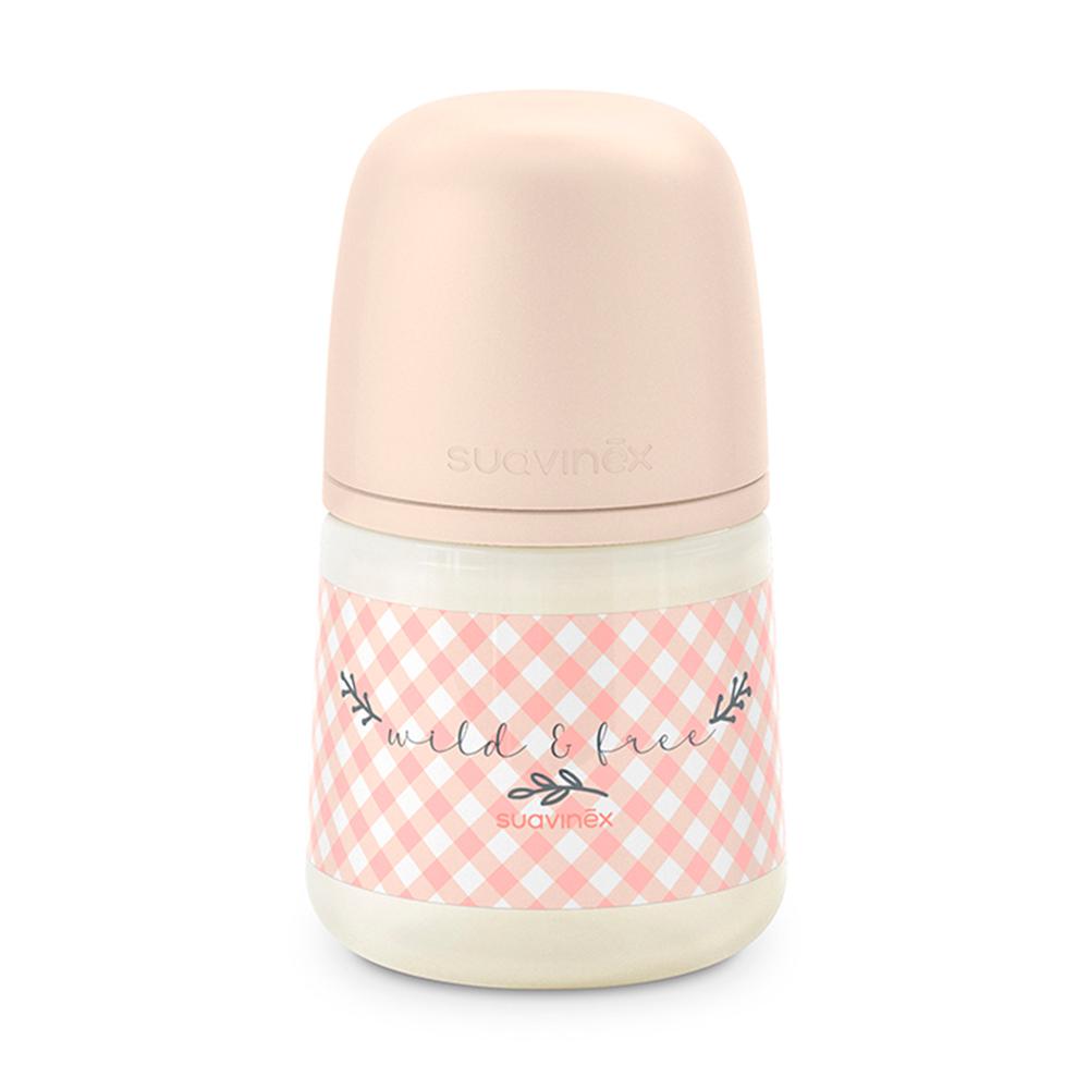 Бутылочка пластиковая Suavinex Wiid розовая 0м+ 150мл