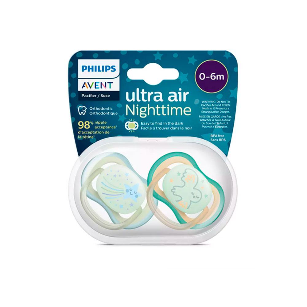 Пустышка Philips Avent Ultra Air Ночная 0-6м+ 2 шт