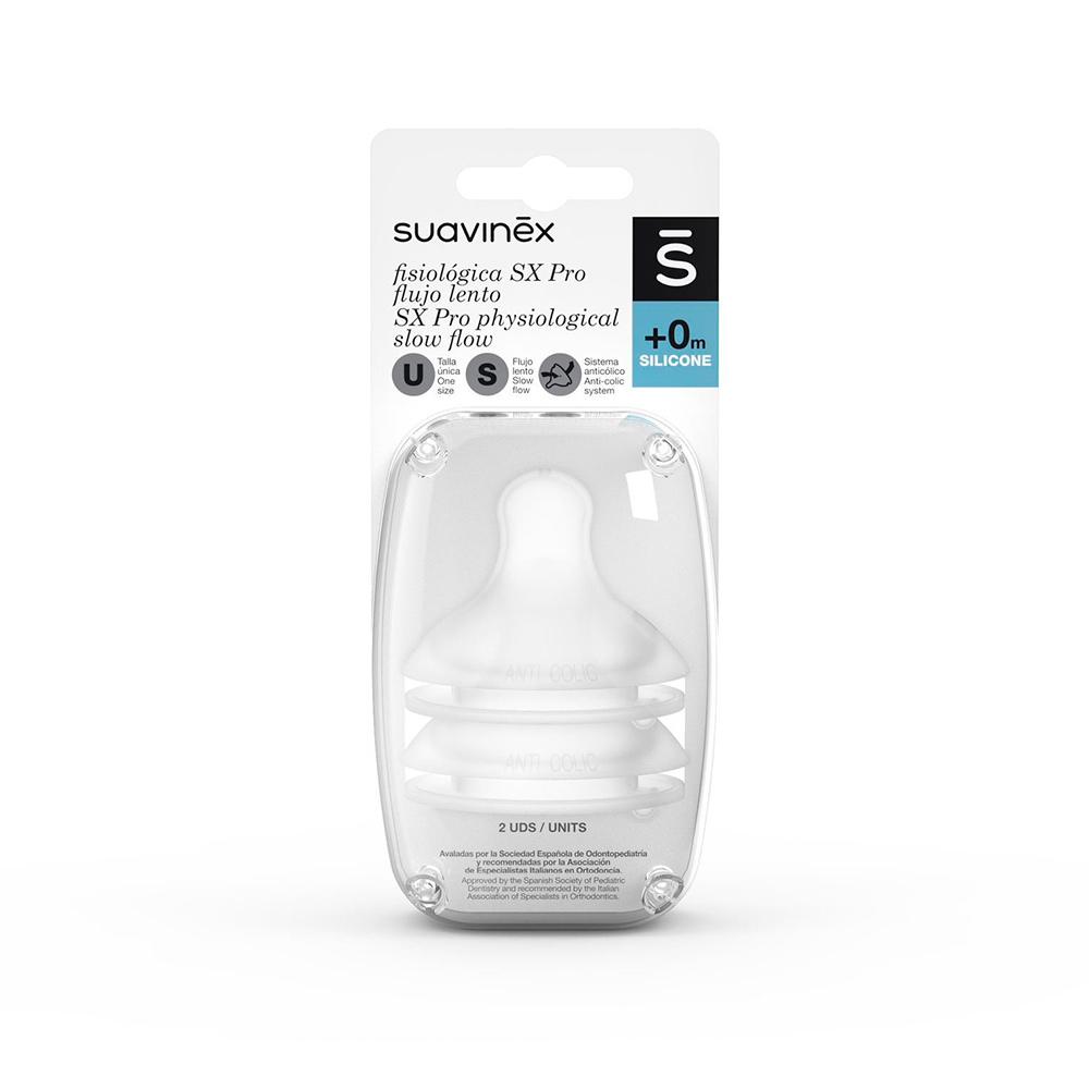 Соска Suavinex SX Pro размер S физиологическая силиконовая 0м+ 2 шт