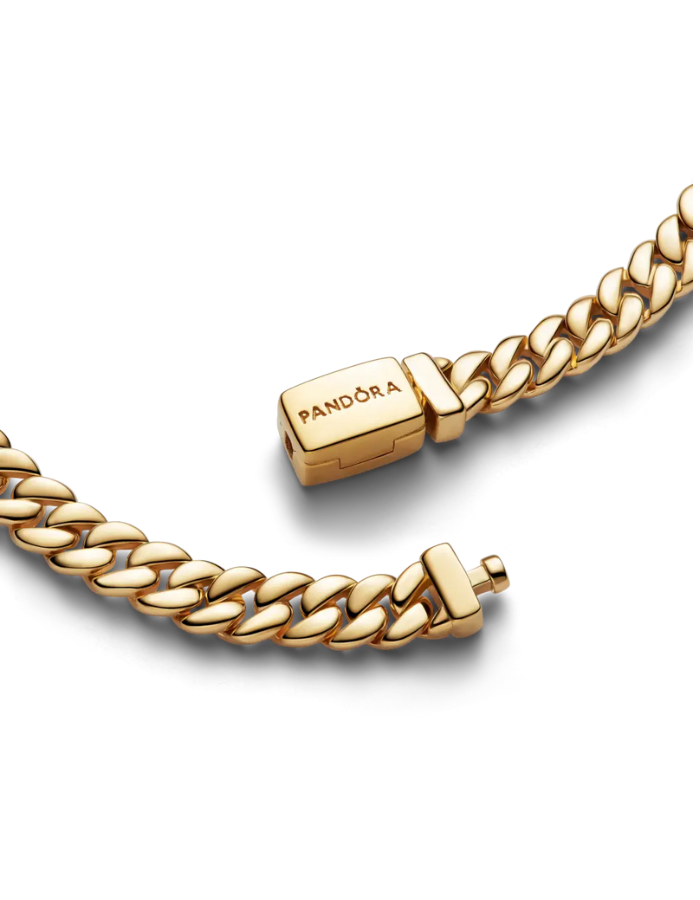 Cuban chain 14k gold-plated bracelet