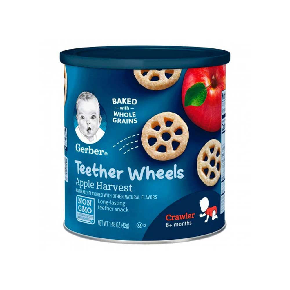 Колесики-прорезыватели Gerber яблоко 8м+ 42 гр
