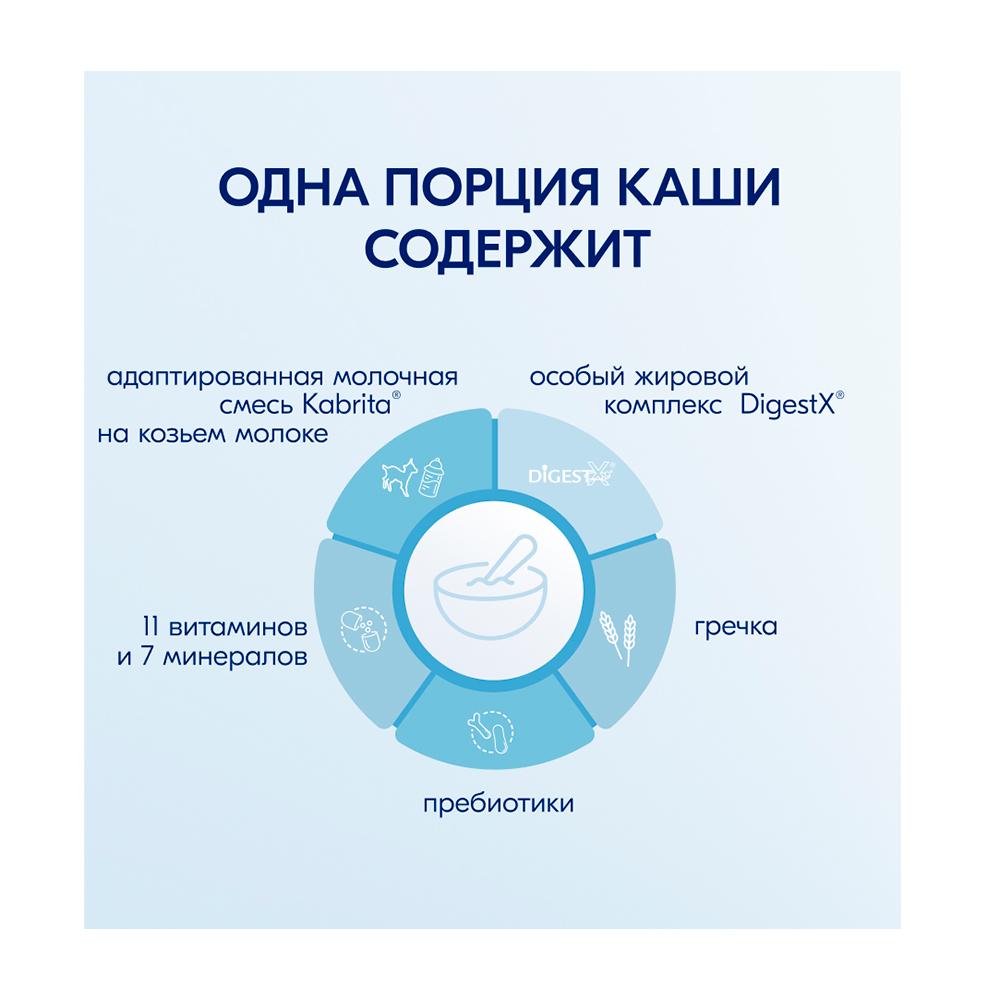 Каша Kabrita на козьем молоке гречневая 4м+ 180 гр