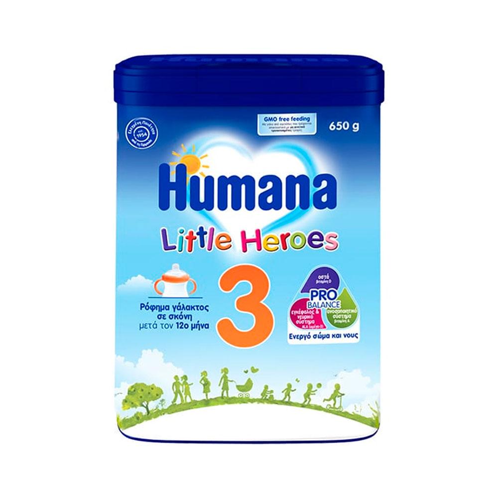 Сухая молочная смесь Humana 3 Little Heroes 12м+ 650 гр